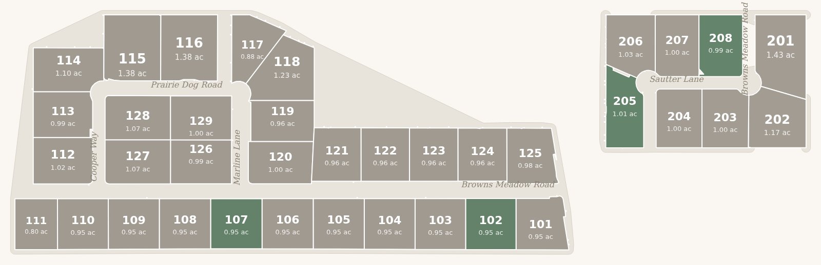Browns Meadow plat map