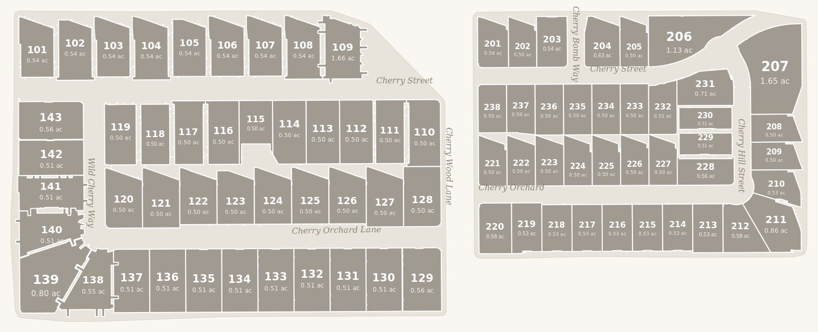 Cherry Wood plat map