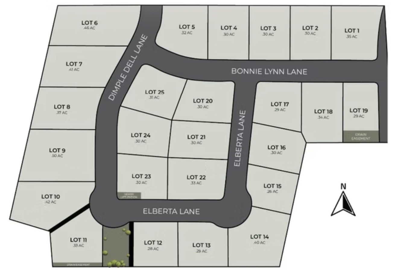 Dimple Dell Orchards plat map